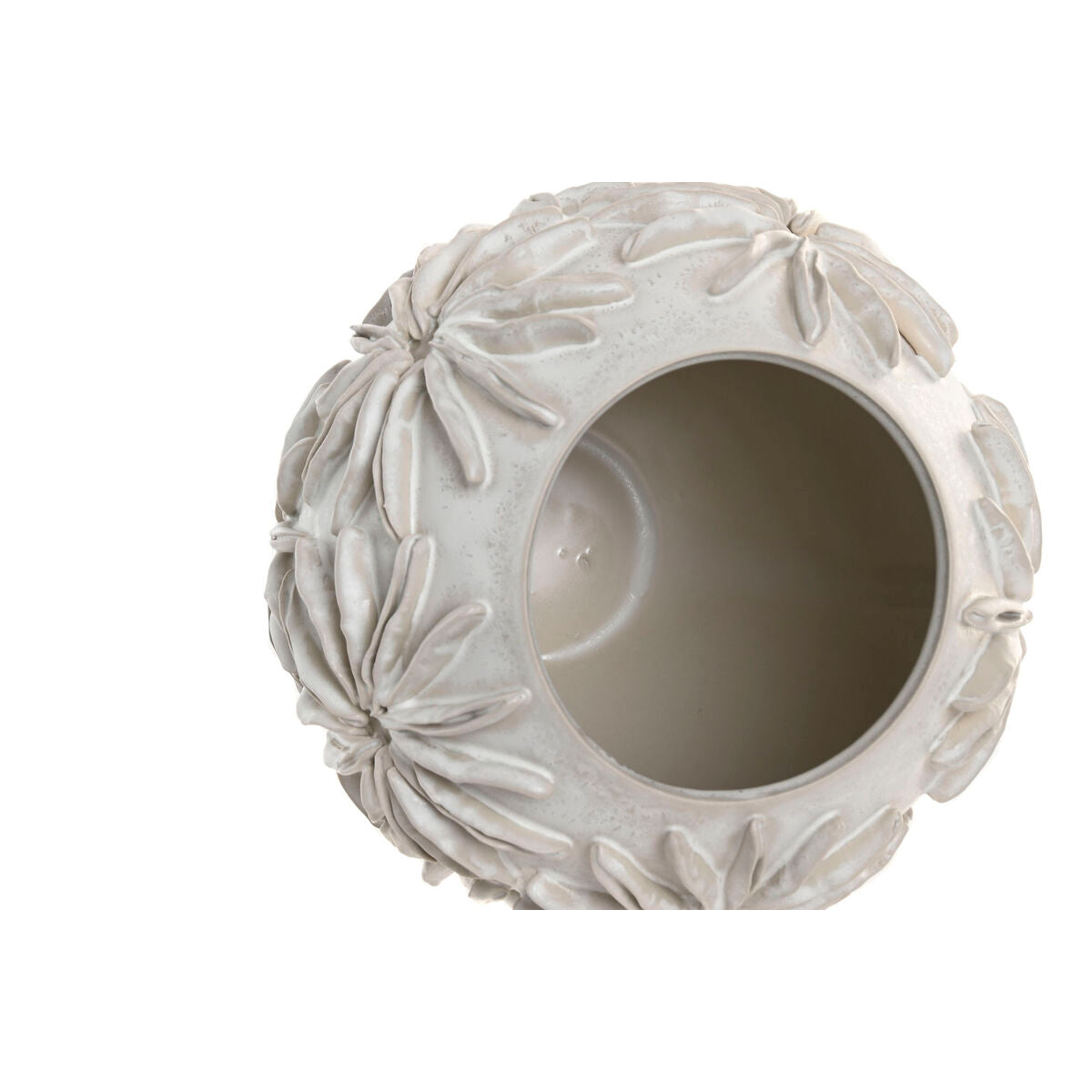 Vase Home White Ceramic Leaf Palm