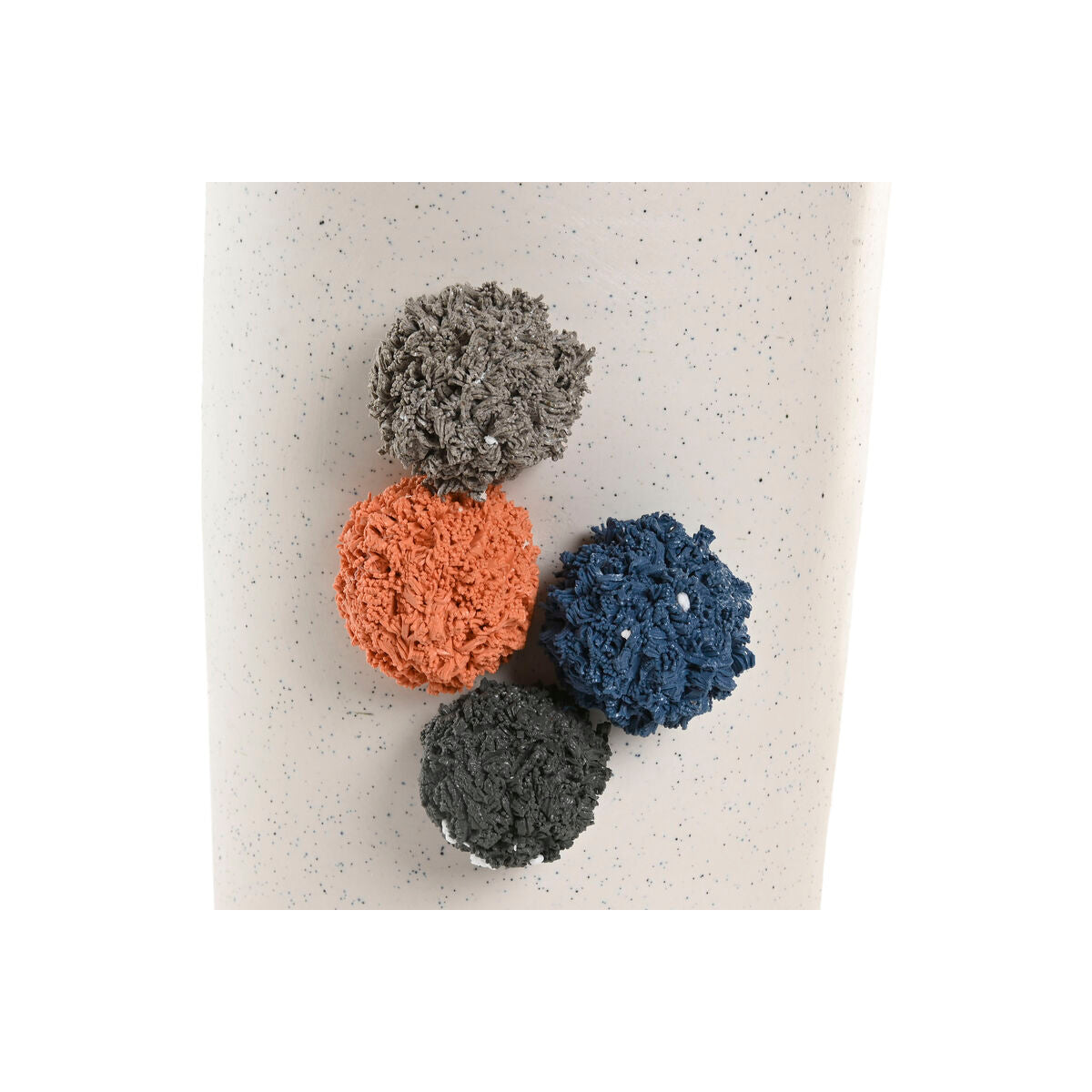 Vase Home White Multicolour Ceramic