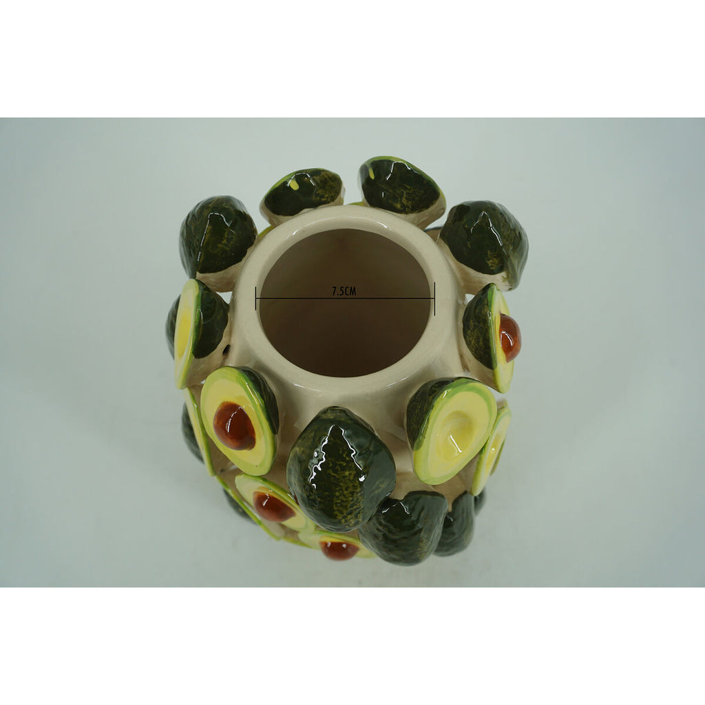 Vase Home Green Ceramic Avocado