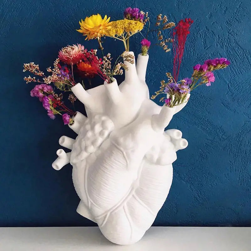 Unique Pedestal Vase Shaped Heart