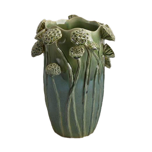 Effect Lotus Ceramic Pattern Medium Vase