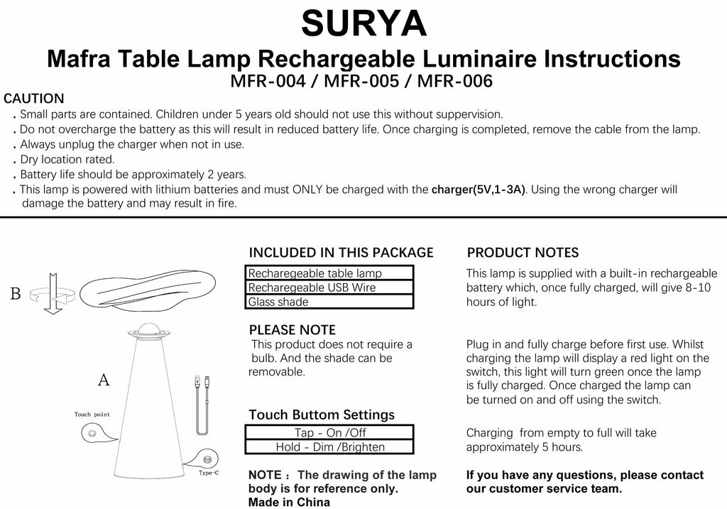 Longjumeau Orange Table Lamp