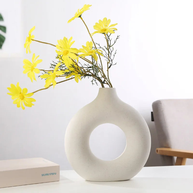 Round Ceramic Vase Home