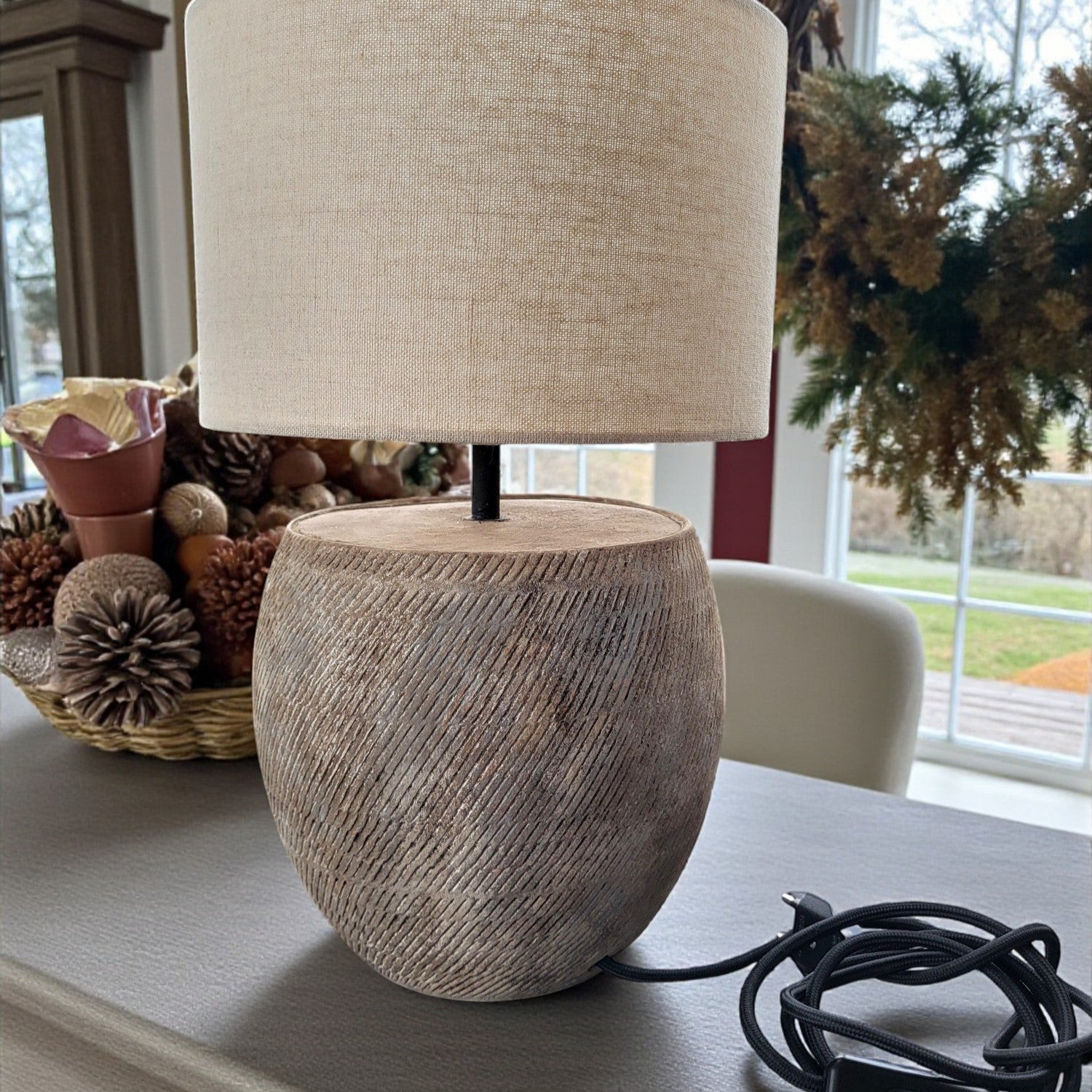 Found U - Terracotta Table lamp-0