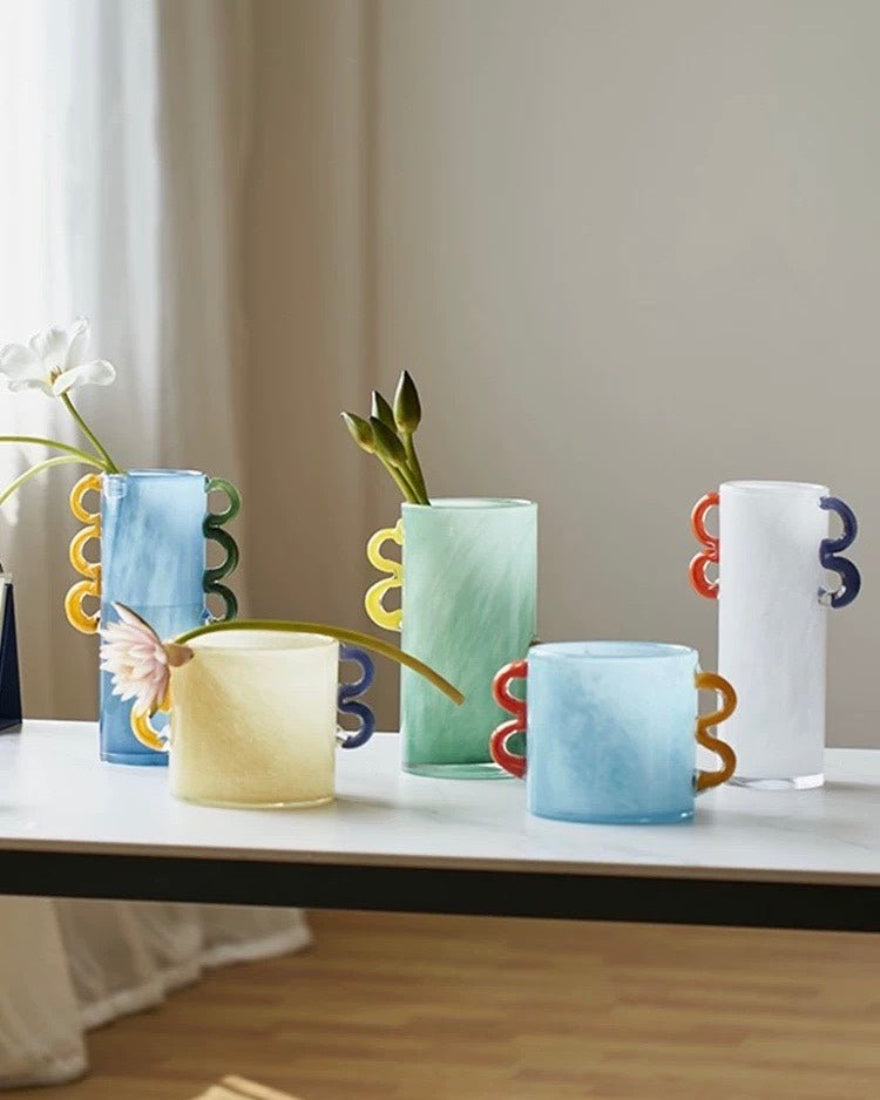 Handblown Whimsical Cylinder Vase