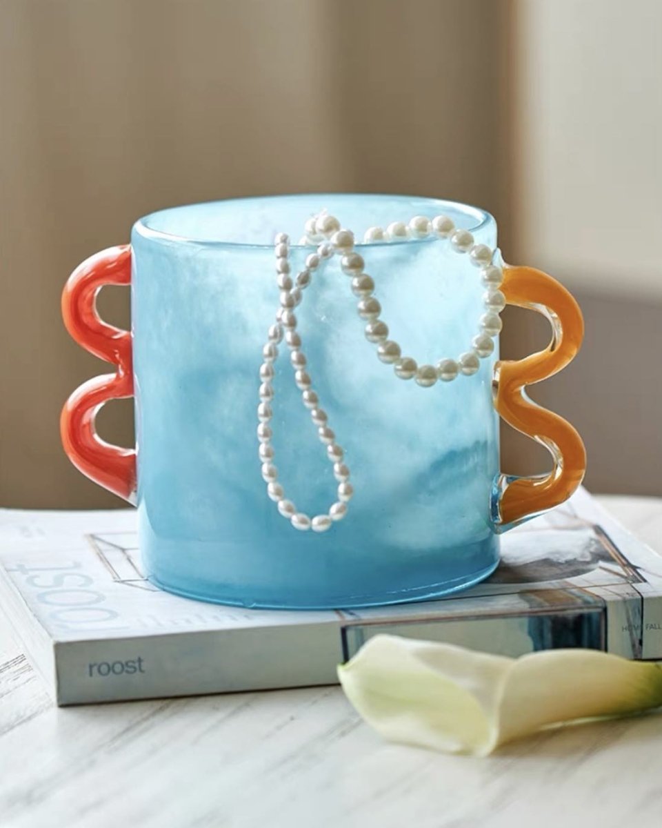 Handblown Whimsical Cylinder Vase