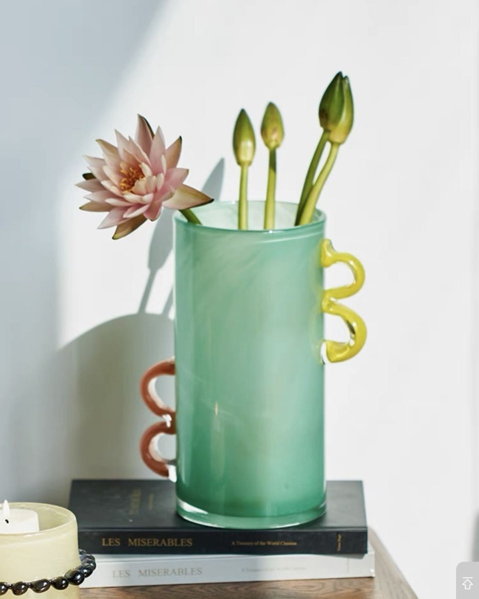 Handblown Whimsical Cylinder Vase