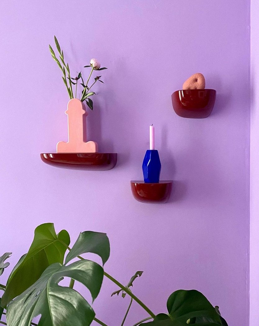 Handmade Memphis Ceramic Dick Vase