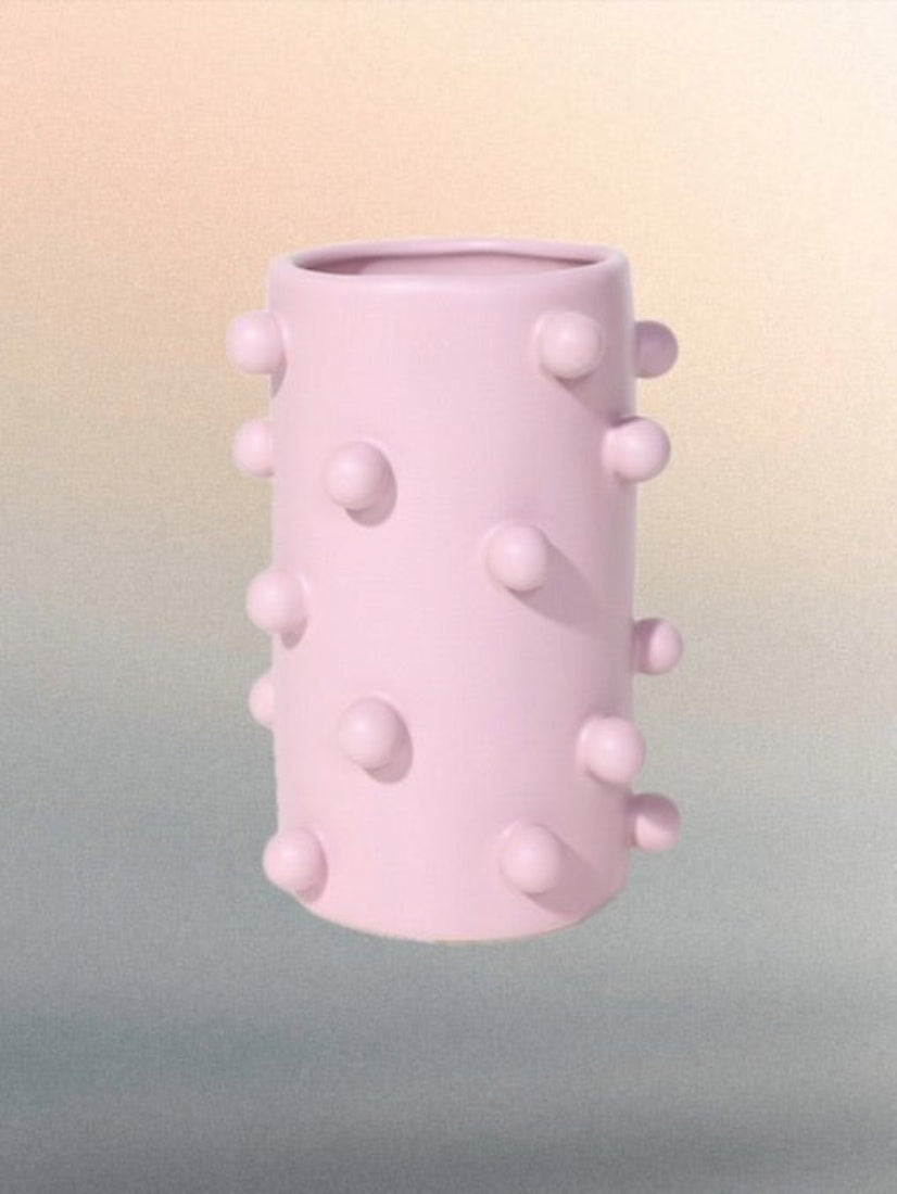 Handmade Morandi Pomponette Dotted Vase