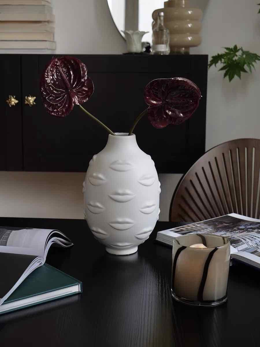 Lip Vase Modern Abstract Ceramic