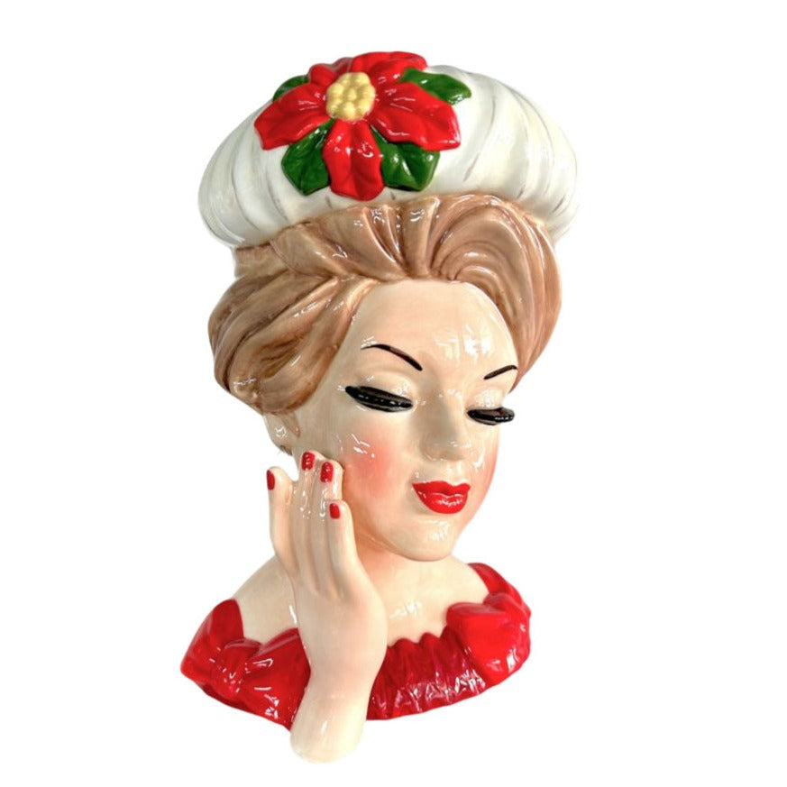 Retro Lady Head Vase